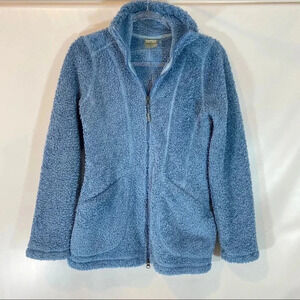 Athleta Blue Teddy Fleece Full Zip Jacket Size Small